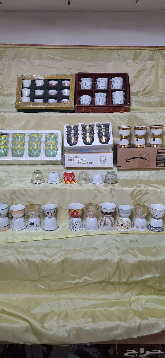 فناجيل تراثية ياباني وصيني مذهب ومخزنة 4