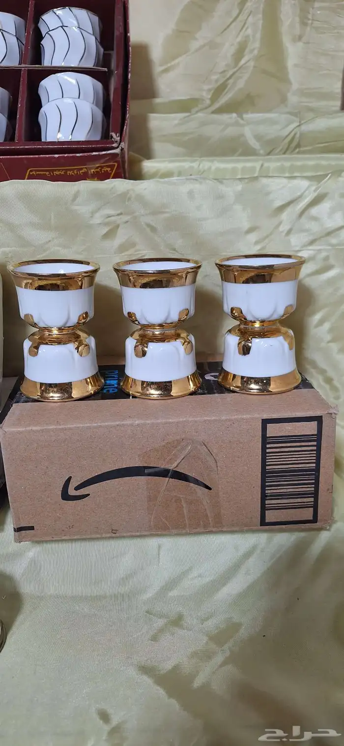 فناجيل تراثية ياباني وصيني مذهب ومخزنة 8