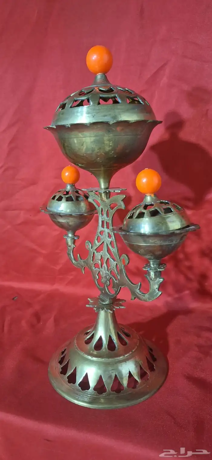 مبخر ثلاثي تراثي نحاس حجم كبير 1