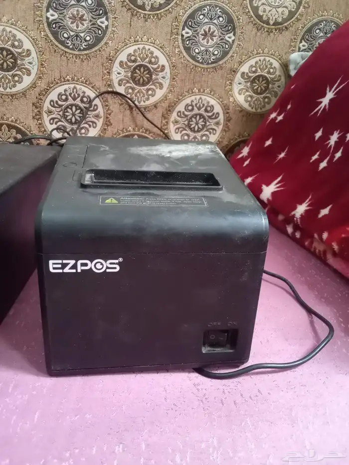 جهاز كمبيوتر مع شاشة hp كبيرة مع درج نقود وطابعة 5