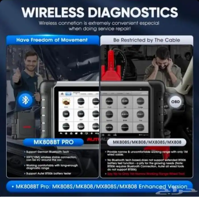 جهاز فحص اعطال المركبات Autel MaxiCOM MK808BT PRO 1