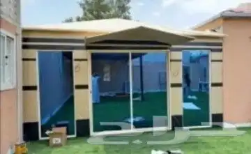 تفصيل خيام سوبر ملكية بيوت شعر ملكية مشبات رخام مجالس زجاجيه 16