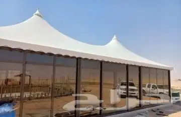 تفصيل خيام سوبر ملكية بيوت شعر ملكية مشبات رخام مجالس زجاجيه 21