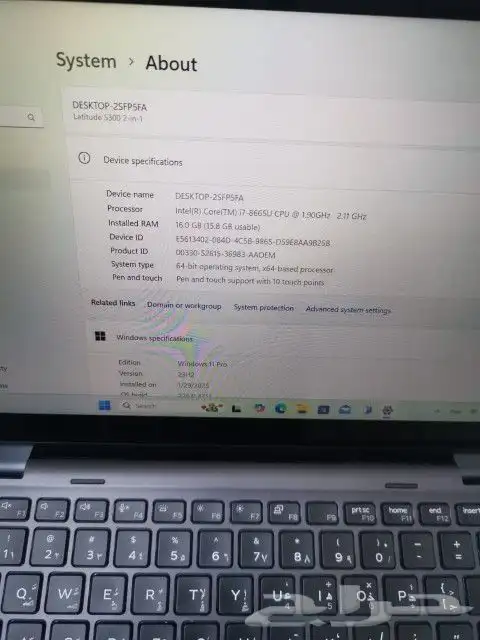 للبيع لاب توب ديل تتش متحول i7 بحالة ممتازة 7