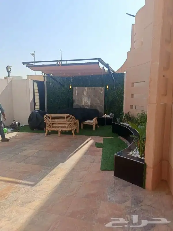 تنسيق حدائق مظلات جلسات اشجارورد سواتر ثيل طبيعي 6