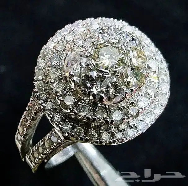 خاتم الماس بلاديوم فاخر 8