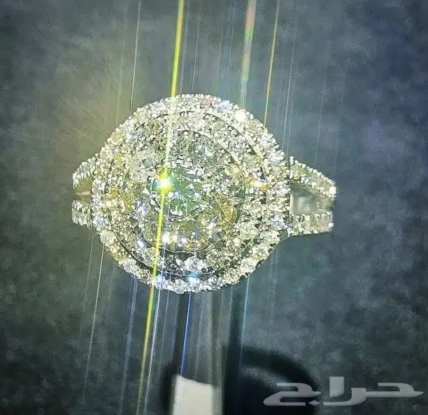 خاتم الماس بلاديوم فاخر 2