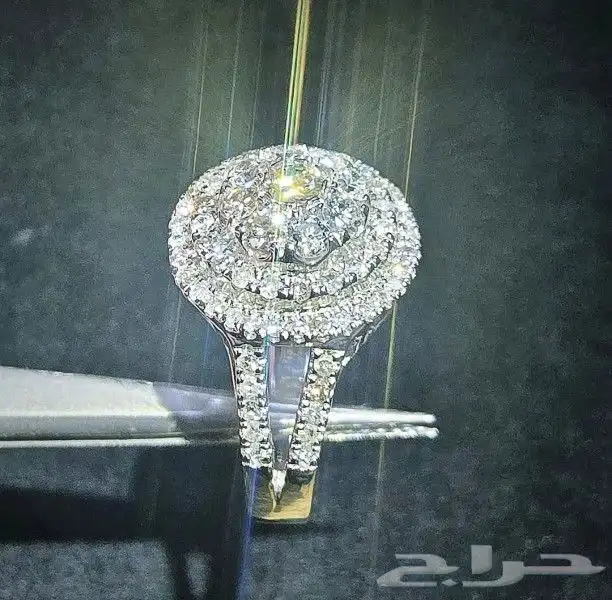 خاتم الماس بلاديوم فاخر 11