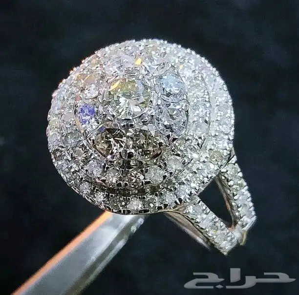 خاتم الماس بلاديوم فاخر 0