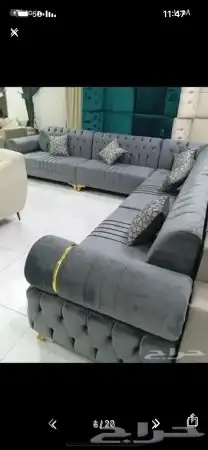 كنب جديد جاهز حرف ال و7نفر شامل التوصيل 15