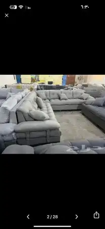 كنب جديد جاهز حرف ال و7نفر شامل التوصيل 14