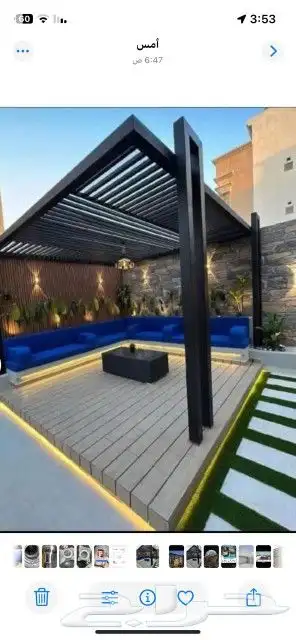 مظلات. سواتر. سندوتش بنل هناجر. بجولات. جلسات. زجاج سكرين. م 2