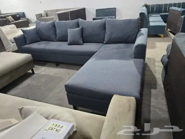 كنب جديد جاهز حرف ال و7نفر شامل التوصيل 8