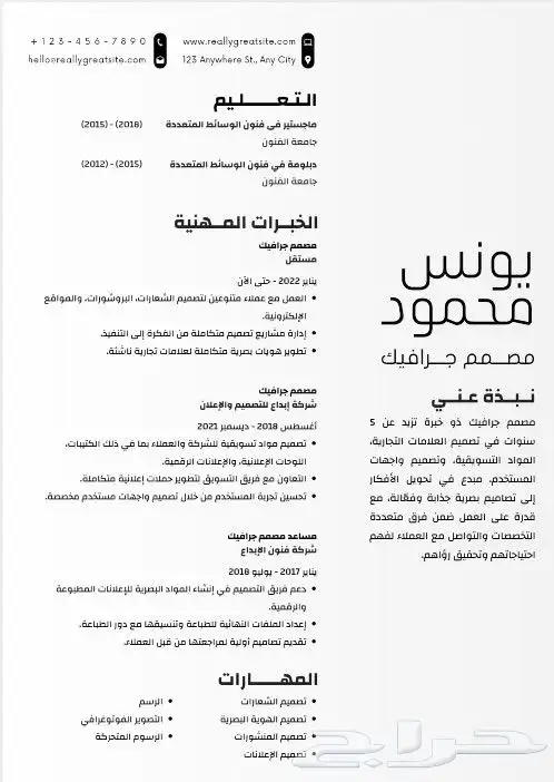 تصاميم سيفي CV بطرق احترافيه عرض خاص محدوده لمدة 24 ساعه 6
