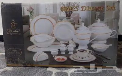 طقم اطباق صينى 65 قطعه لم يستخدم 0