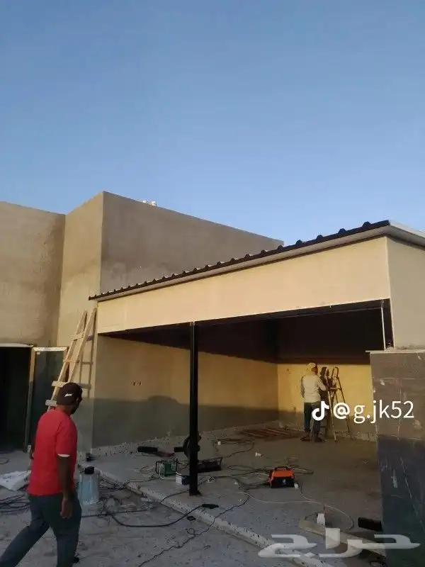 حداد مظلات مواقف للسيارات سواتر برجولات ساندويتش بنل بيوت شع 8