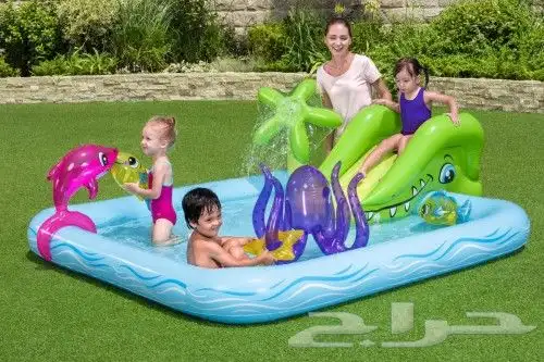 العاب مائية مع زحليقة حوض السمك 239 206 86سم 3