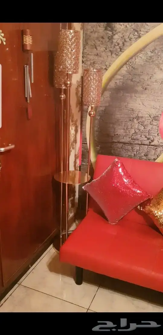 طقم كنب أحمر مكون من كنبين 6