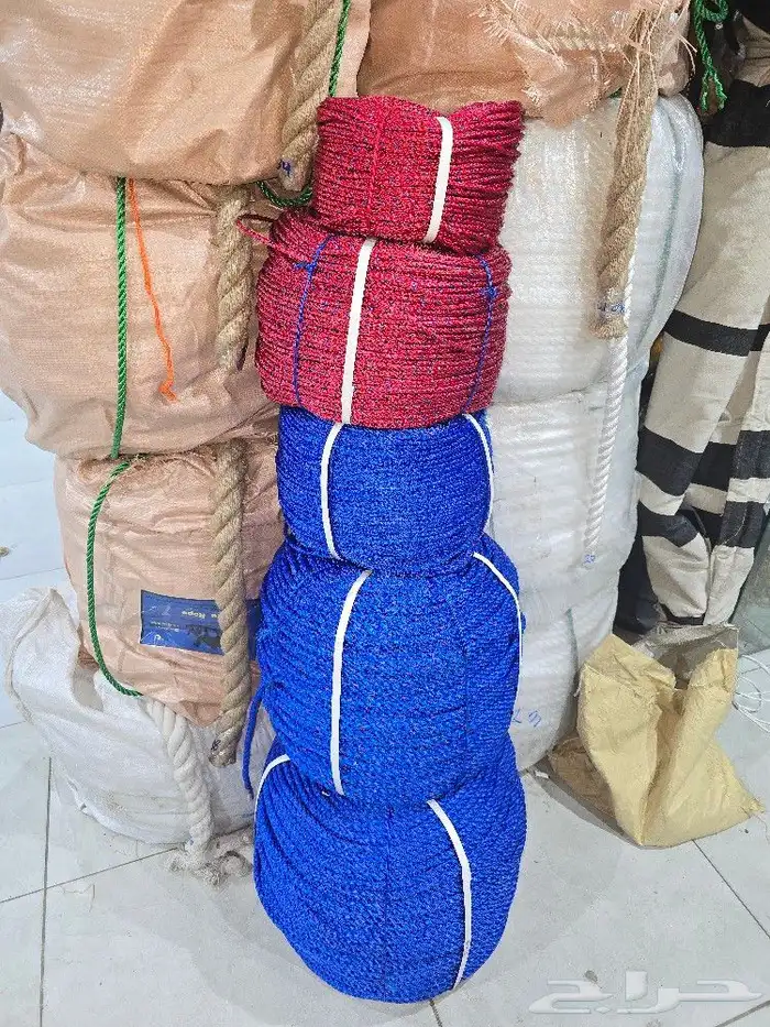 حبال خيش قطن نايلون 12