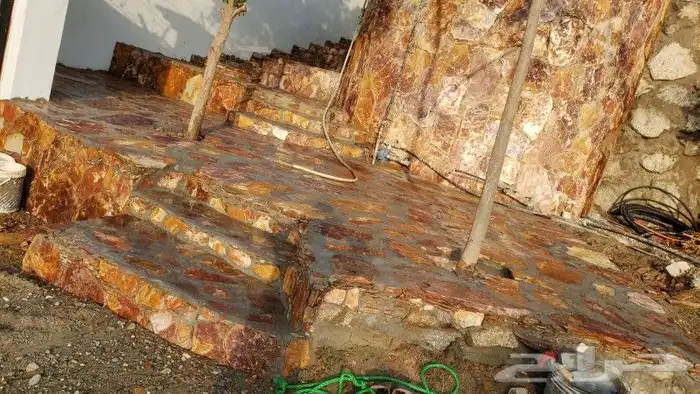 تلبيس حجر بناء حجر طبيعي ربراب تليوس بناء جدار معدات ترميم 9