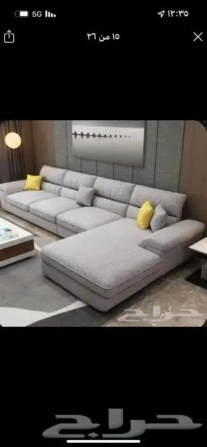الركن الراقي تفصيل جميع انواع لكنب وستاير وتنجيد جميع الكنب 4
