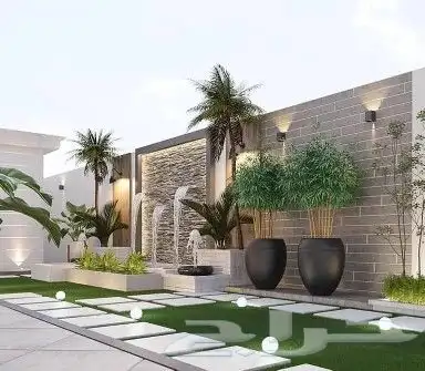 تنسيق حدائق دكورات طبيعيه 0