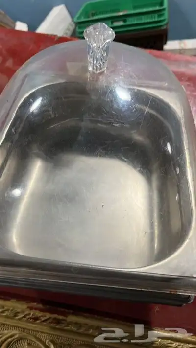 طاولة مكسرات خشب مع الأحواض الاستيل والاغطية البلاستيك 2