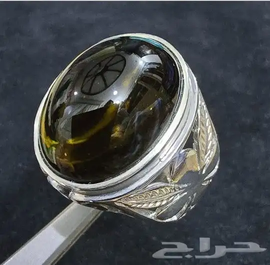 خاتم اوبسديان طبيعي فاخر 4