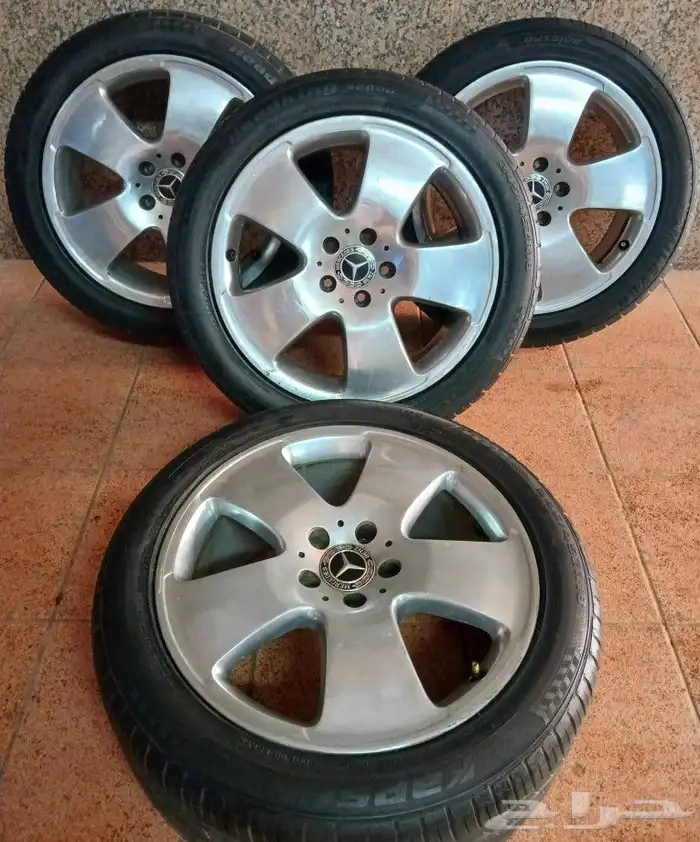 جنوط مرسيدس بانوراما S class 2012 مع كفرات نظيفه 1