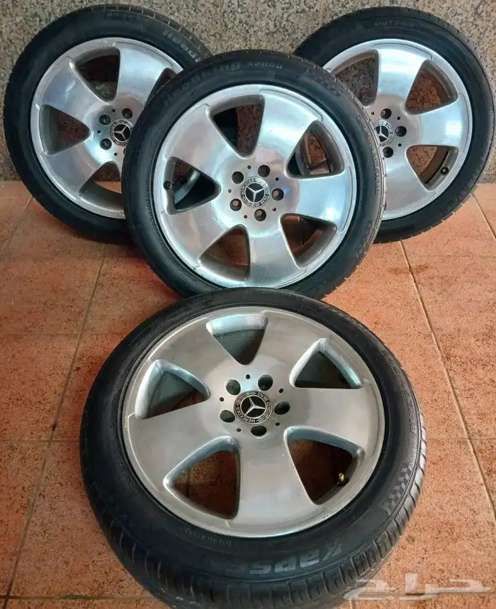 جنوط مرسيدس بانوراما S class 2012 مع كفرات نظيفه 0