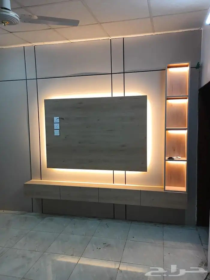 تركيب خلفيت شاشه فوم بديل الرخام شيبرت دهانات جبس ابرد مرايا 1