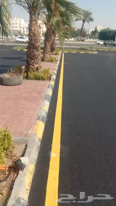أعمال اسفلت شركات و أرامكو مواقف دهان حار و بارد ... انترلوك 2