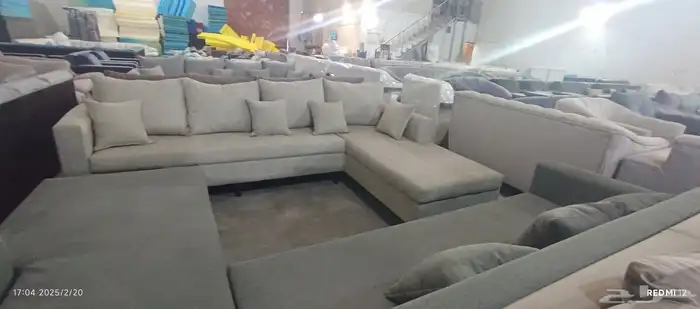 كنب جديد جاهز حرف ال و7نفر بأسعار مناسبة شامل التوصيل 10