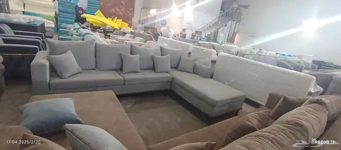 كنب جديد جاهز حرف ال و7نفر بأسعار مناسبة شامل التوصيل 11