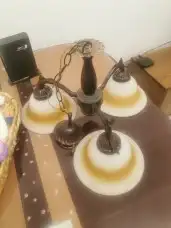 نجفتين أحمر وفضي كريستال ونجفه ثلاثيه للبيع 0