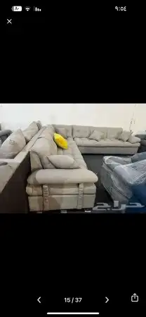 كنب جديد جاهز حرف ال و7نفر بأسعار مناسبة شامل التوصيل 22