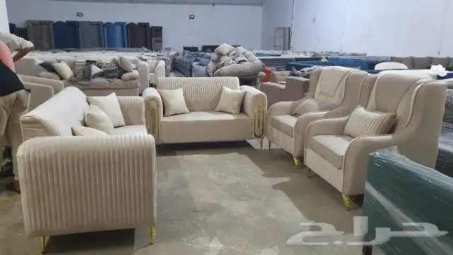 كنب جديد جاهز حرف ال و7نفر بأسعار مناسبة شامل التوصيل 45