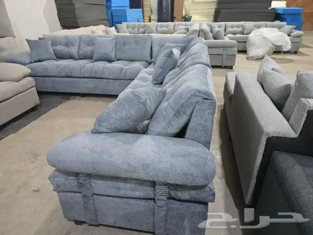 كنب جديد جاهز حرف ال و7نفر بأسعار مناسبة شامل التوصيل 18