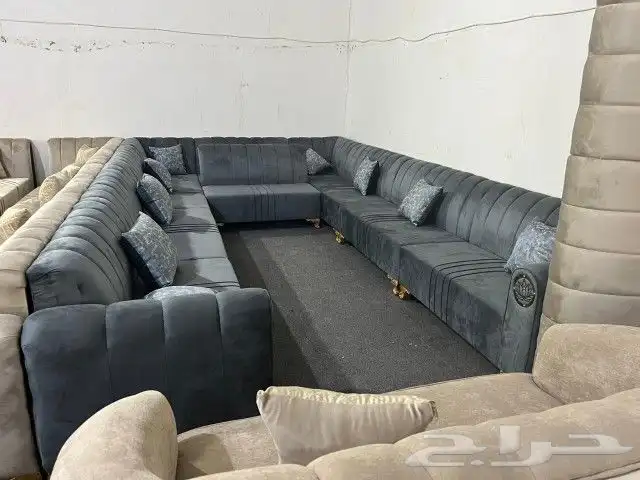 كنب جديد جاهز حرف ال و7نفر بأسعار مناسبة شامل التوصيل 32