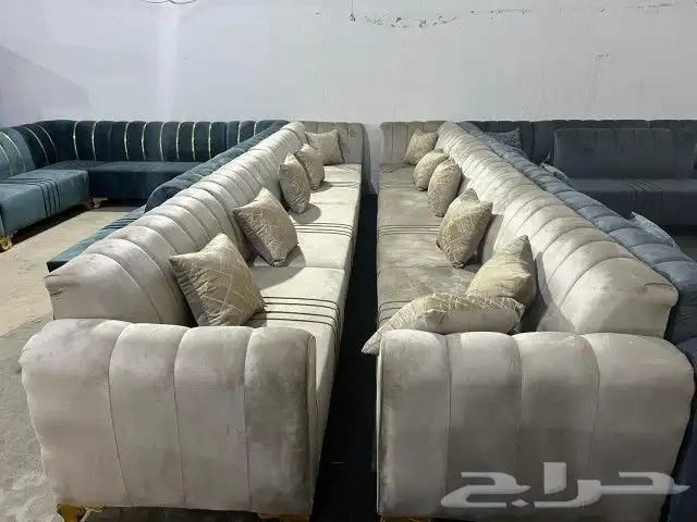 كنب جديد جاهز حرف ال و7نفر بأسعار مناسبة شامل التوصيل 33