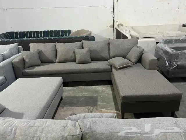 كنب جديد جاهز حرف ال و7نفر بأسعار مناسبة شامل التوصيل 2