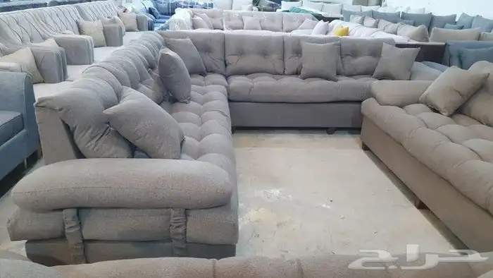 كنب جديد جاهز حرف ال و7نفر بأسعار مناسبة شامل التوصيل 39