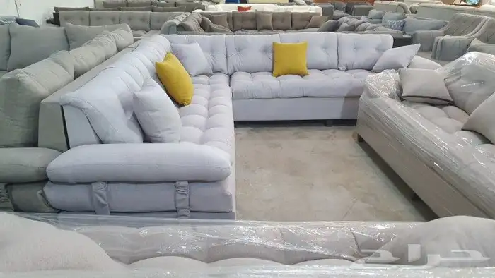 كنب جديد جاهز حرف ال و7نفر بأسعار مناسبة شامل التوصيل 38