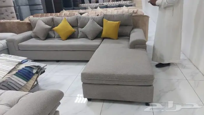 كنب جديد جاهز حرف ال و7نفر بأسعار مناسبة شامل التوصيل 41