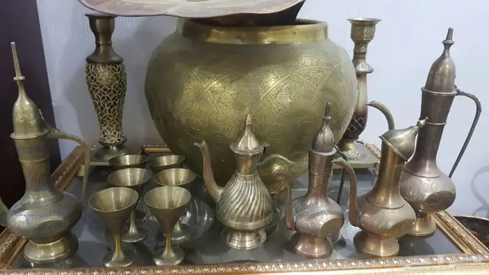 نحاس قديم دلالة فازات دولات قهوه تركي 3