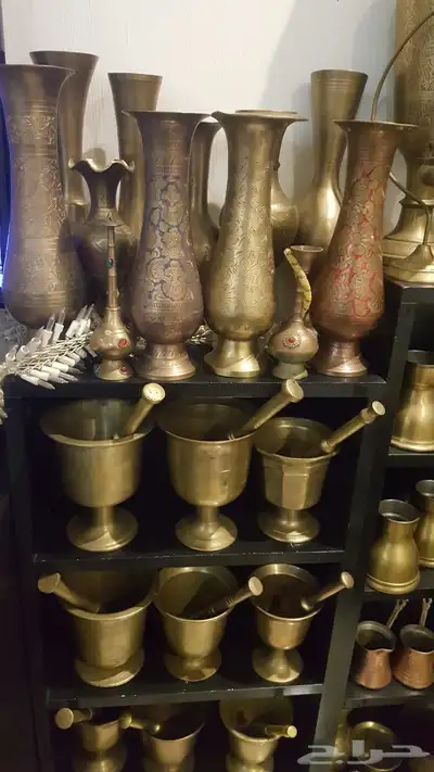 نحاس قديم دلالة فازات دولات قهوه تركي 2