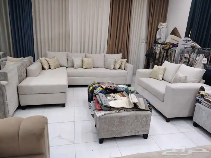 كنب جديد أمريكي ثلاثه في اثنين ونوص زيده كنبه نفرين 0