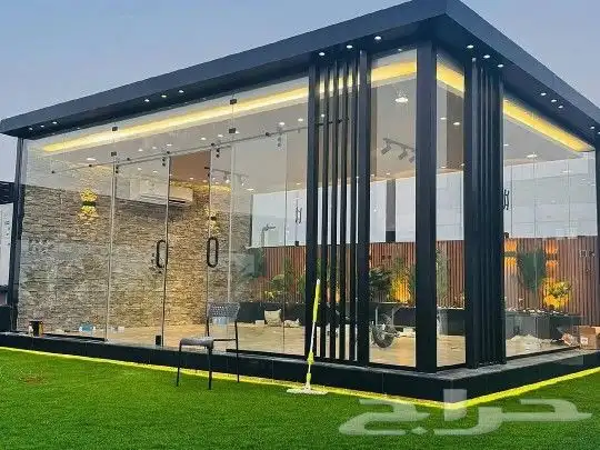 تصميم غرف زجاجة تنسيق الحدائق 2
