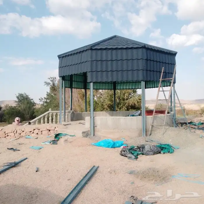 بيوت شعر مشب نارقرميدمظالات قرميد خديد تلبيس قماش 5