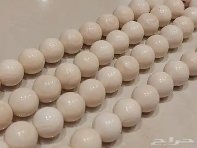 مسباح سبحة عاج ماموث كريمي 99 خرزة 4